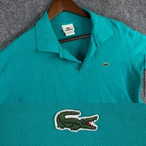 Lacoste Polo Shirt Mens Size S Made in France Short Sleeve Green Crocodile Logo
